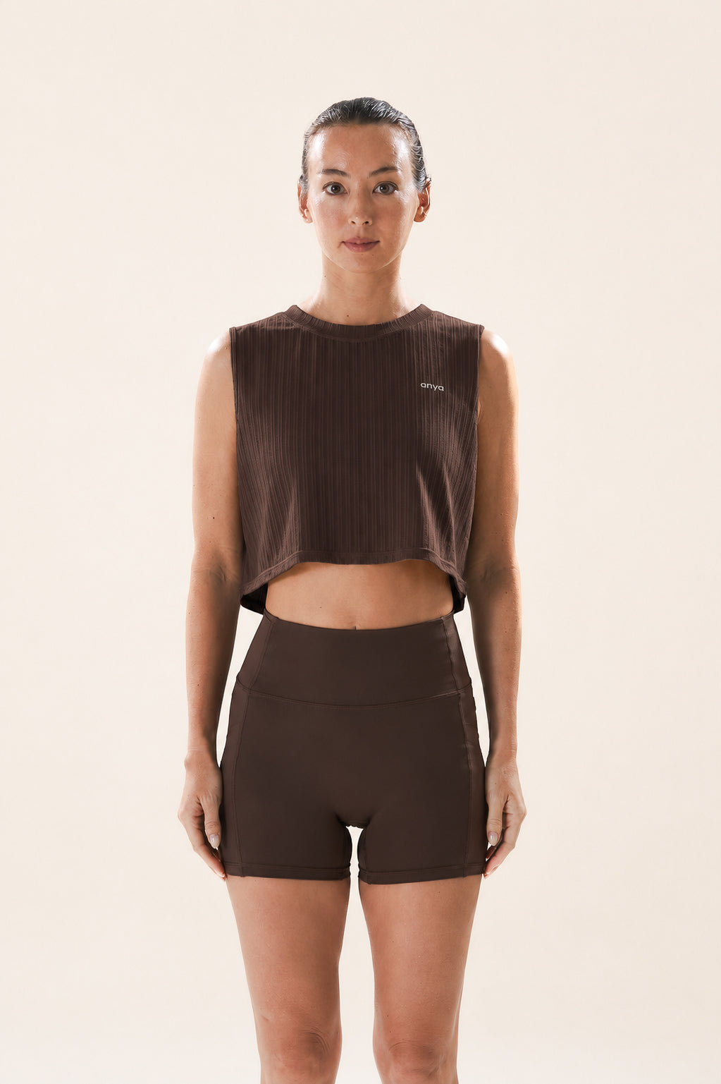 Boxy Muscle Tank in Espresso