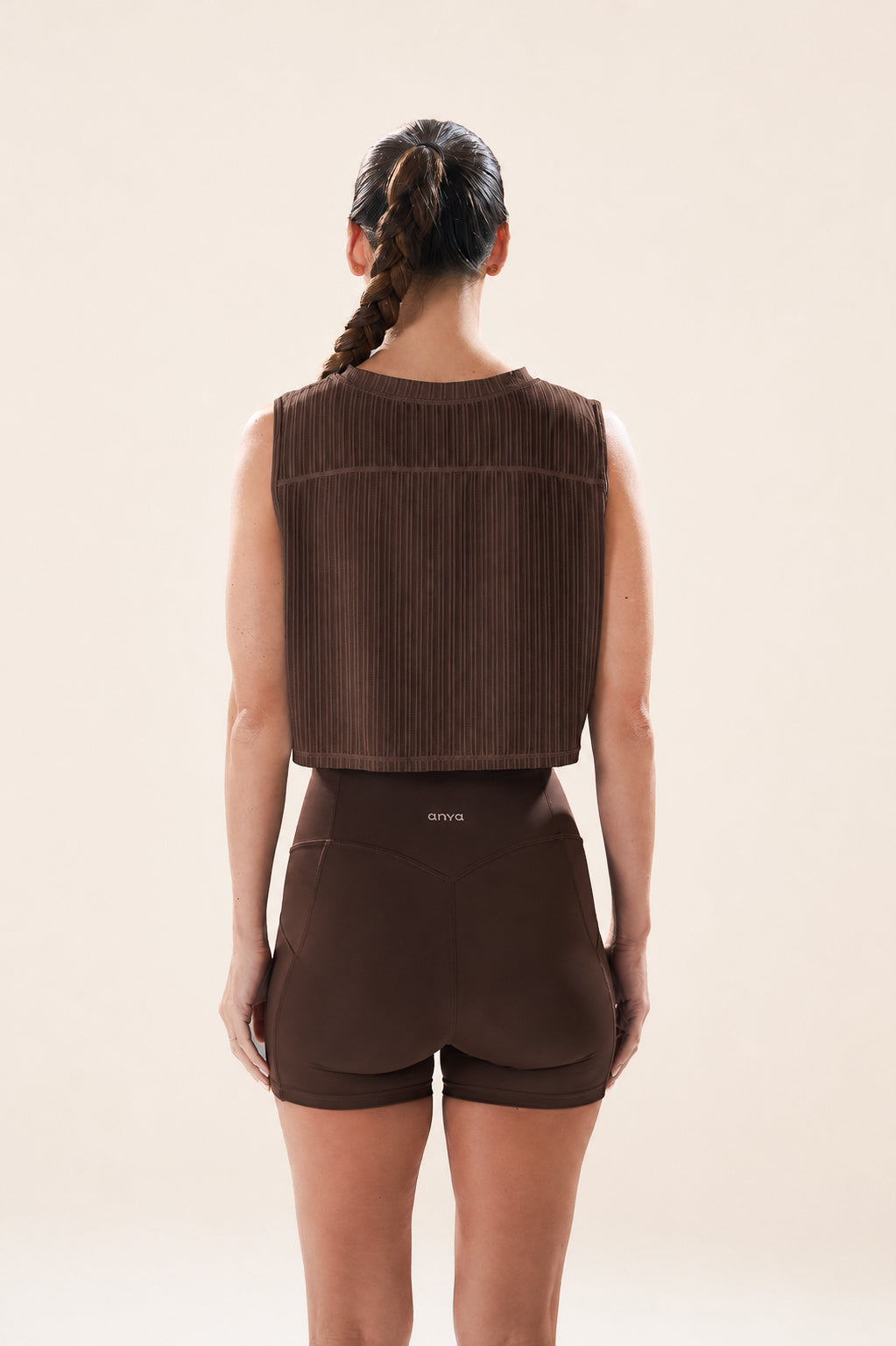 Boxy Muscle Tank in Espresso