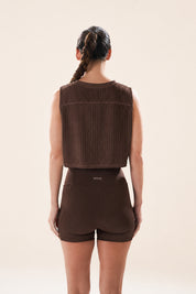 Boxy Muscle Tank in Espresso