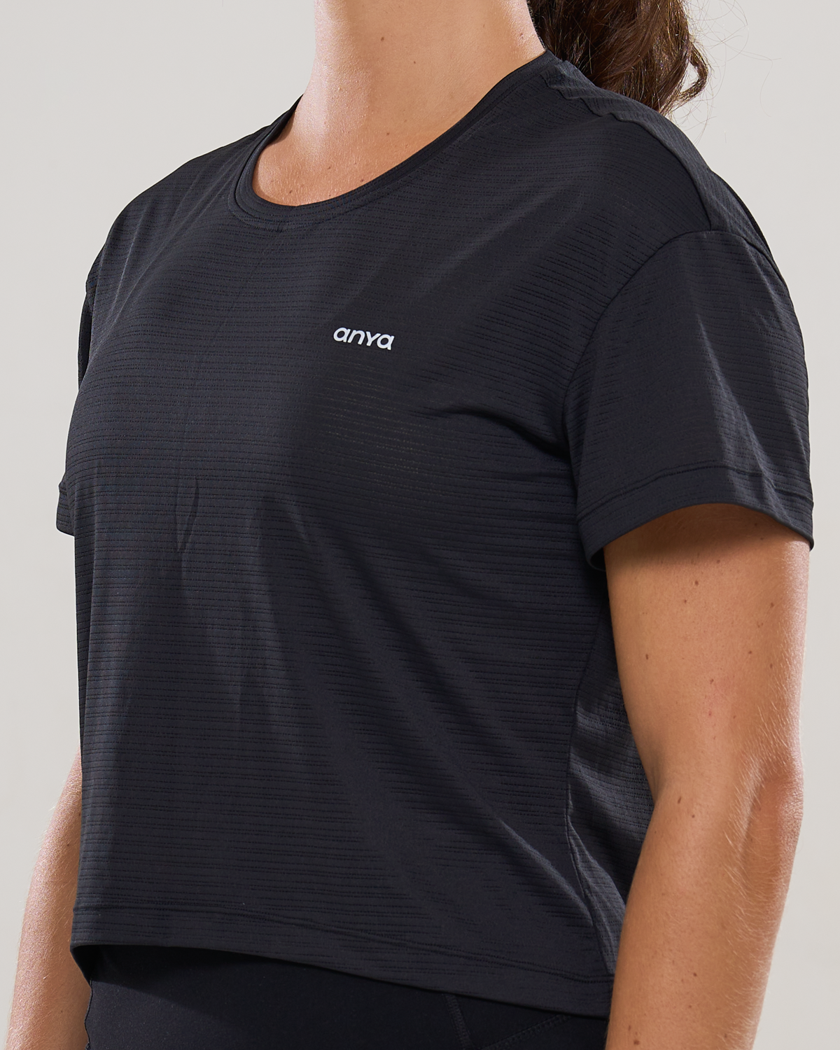 Boxy Tee in Black Sesame