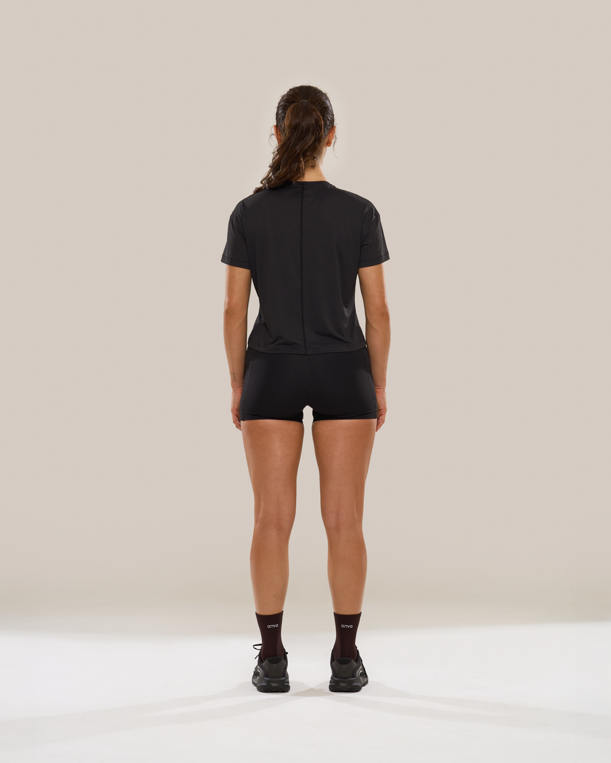 Boxy Tee in Black Sesame