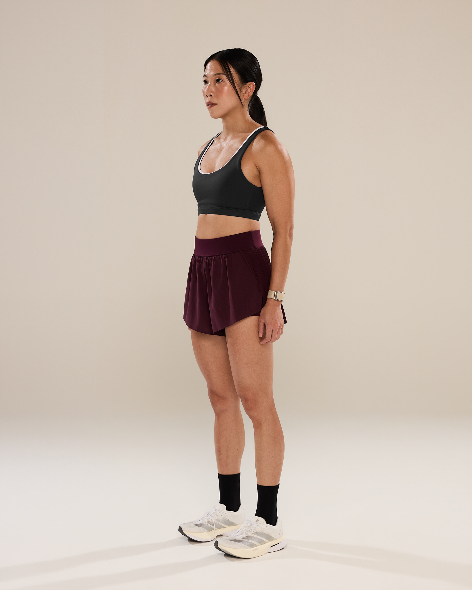Circle Back Layered Bra in Black Sesame