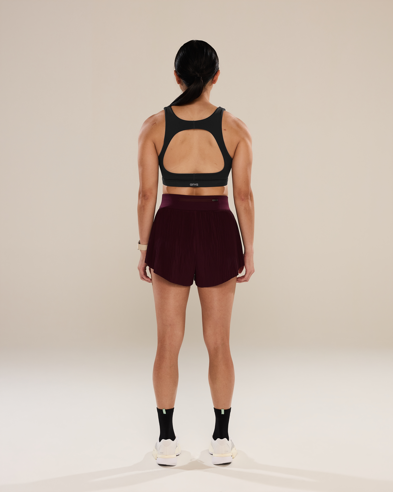 Circle Back Layered Bra in Black Sesame
