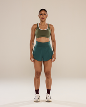Circle Back Layered Bra in Olivine