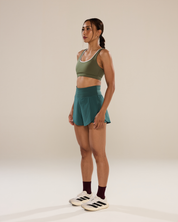 Circle Back Layered Bra in Olivine