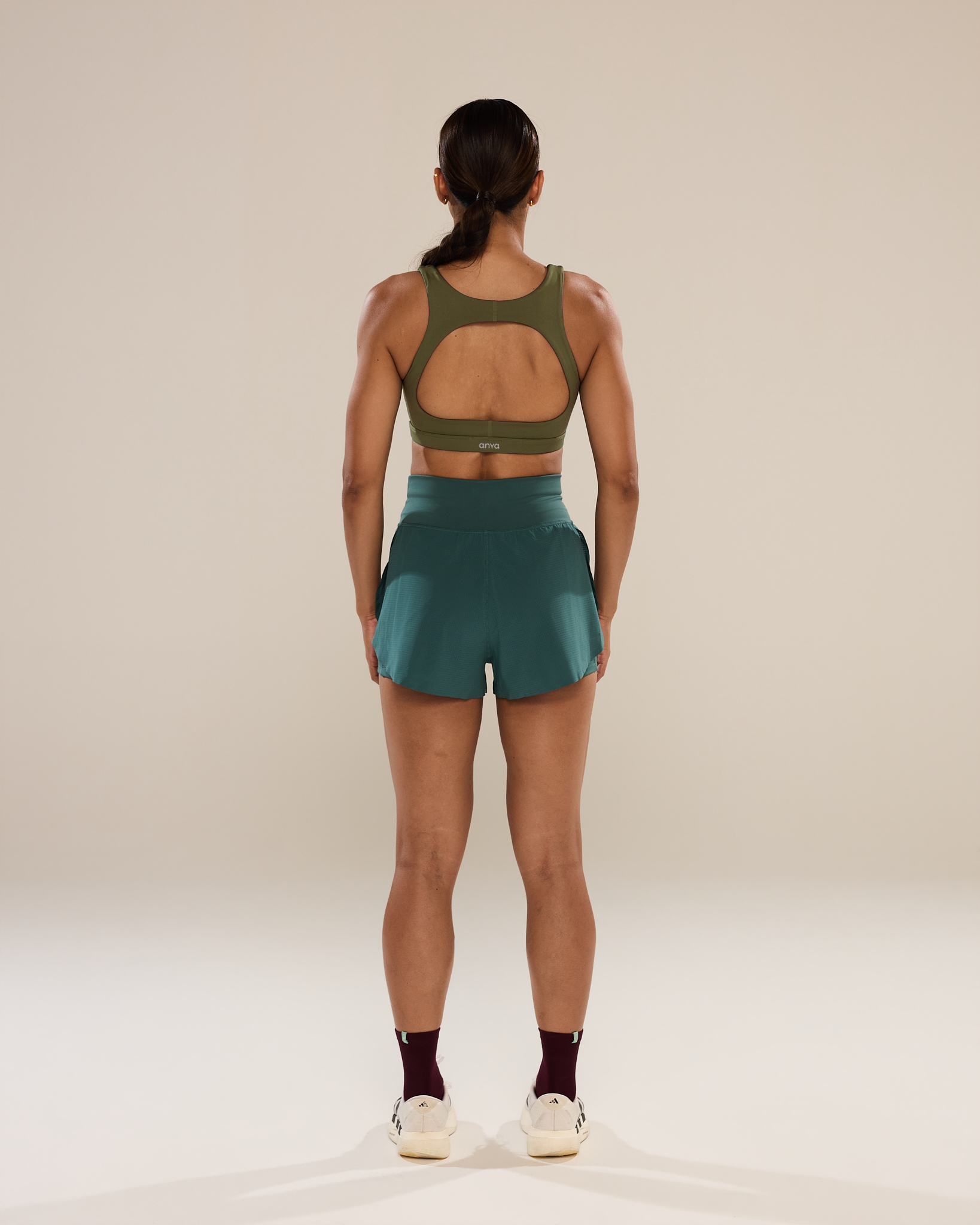 Circle Back Layered Bra in Olivine