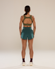 Circle Back Layered Bra in Olivine