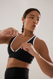 Dip Bra (Contrast) in Black Sesame