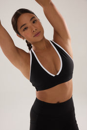 Dip Bra (Contrast) in Black Sesame