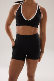 Pocket Shorts (Petite 3") in Black Sesame