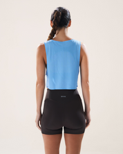 Easy Run Crop Tank in Arctic
