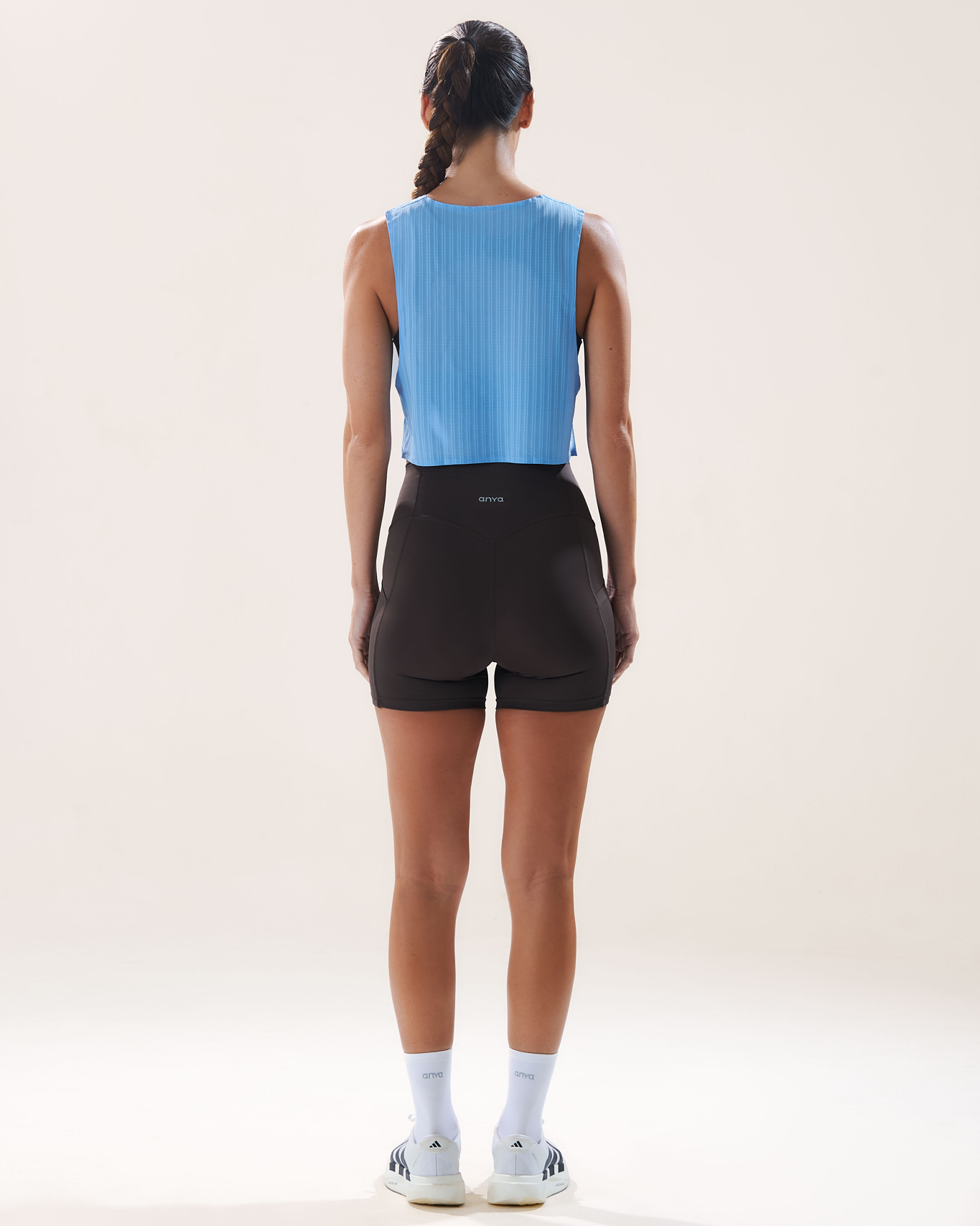 Easy Run Crop Tank in Arctic