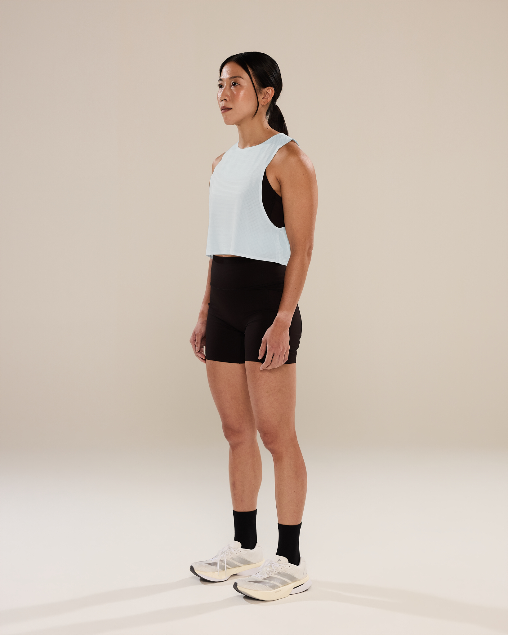 Easy Run Crop Tank in Finch