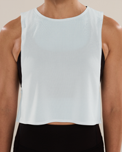 Easy Run Crop Tank in Finch