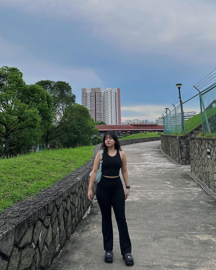 Flare Pants in Black Sesame