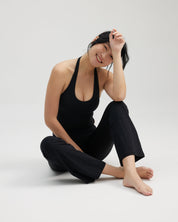 Flare Pants in Black Sesame
