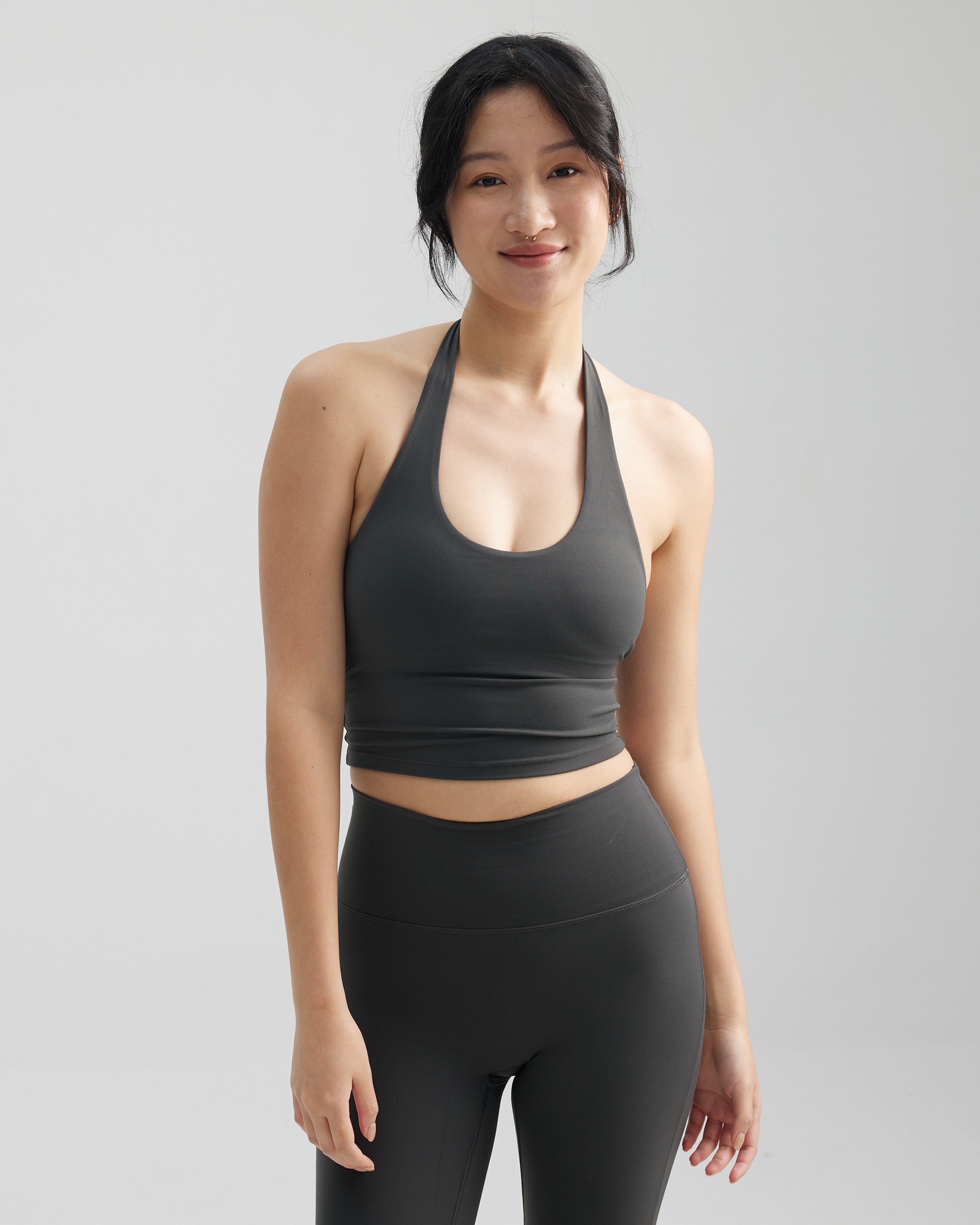 Halter Longline Bra in Moon