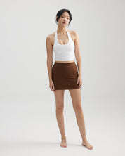 Halter Longline Bra in Yoghurt