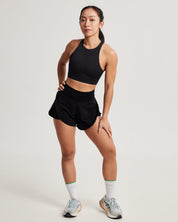 Contour High Neck Bra in Black Sesame