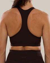 Hybrid Racer Bra in Ganache