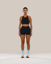 Hybrid Racer Bra in Black Sesame