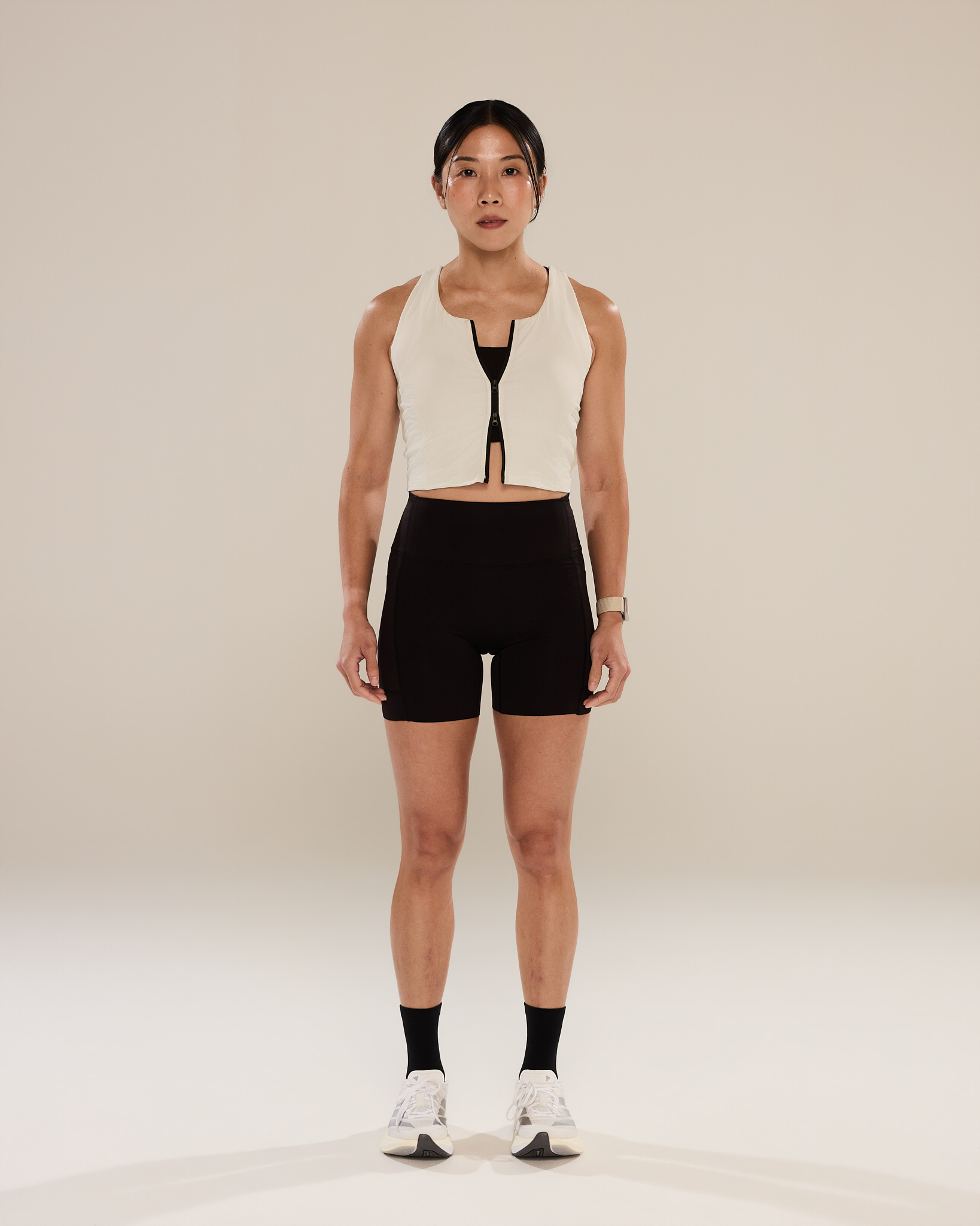 Not A Run Vest Crop in Onyx