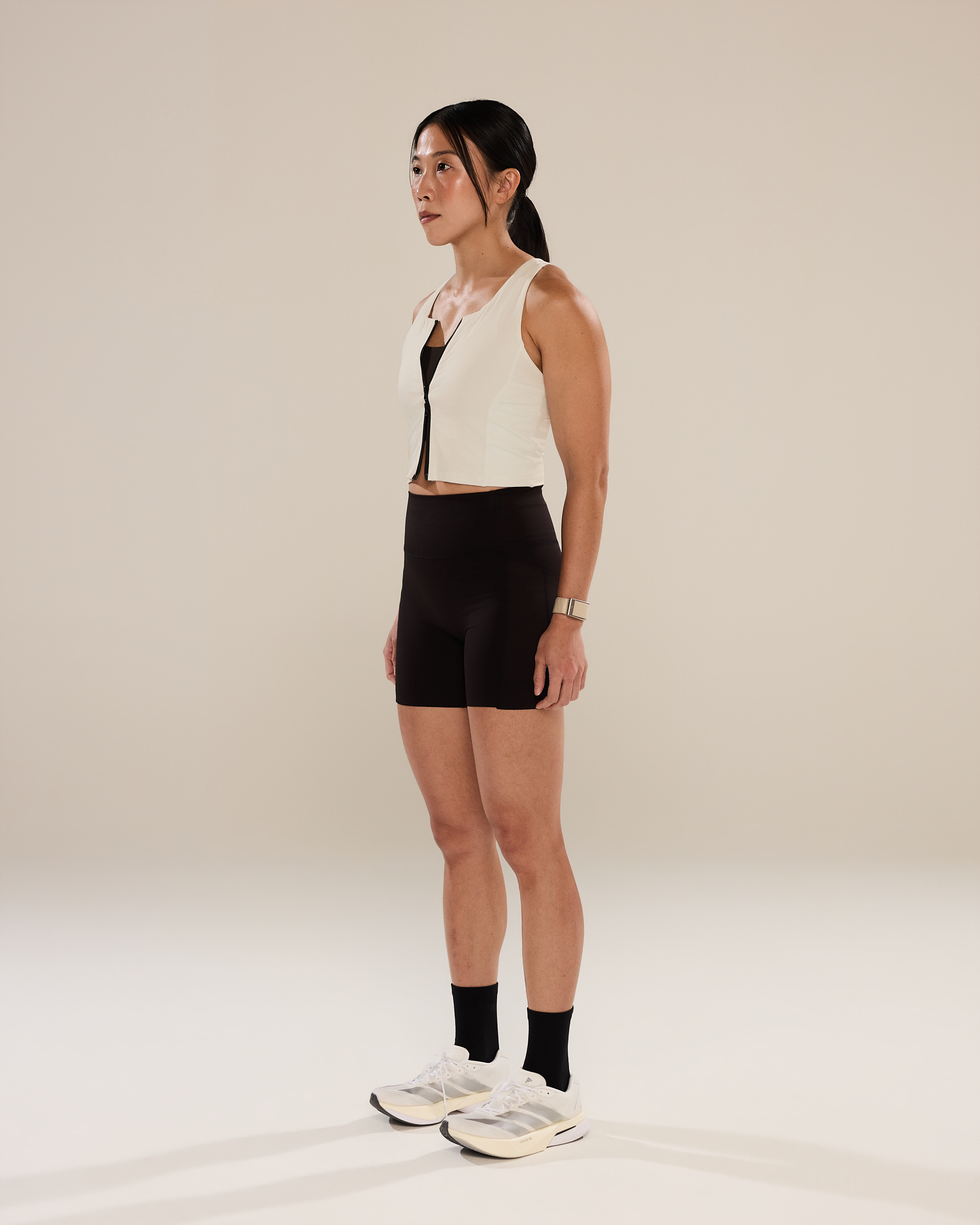 Not A Run Vest Crop in Onyx
