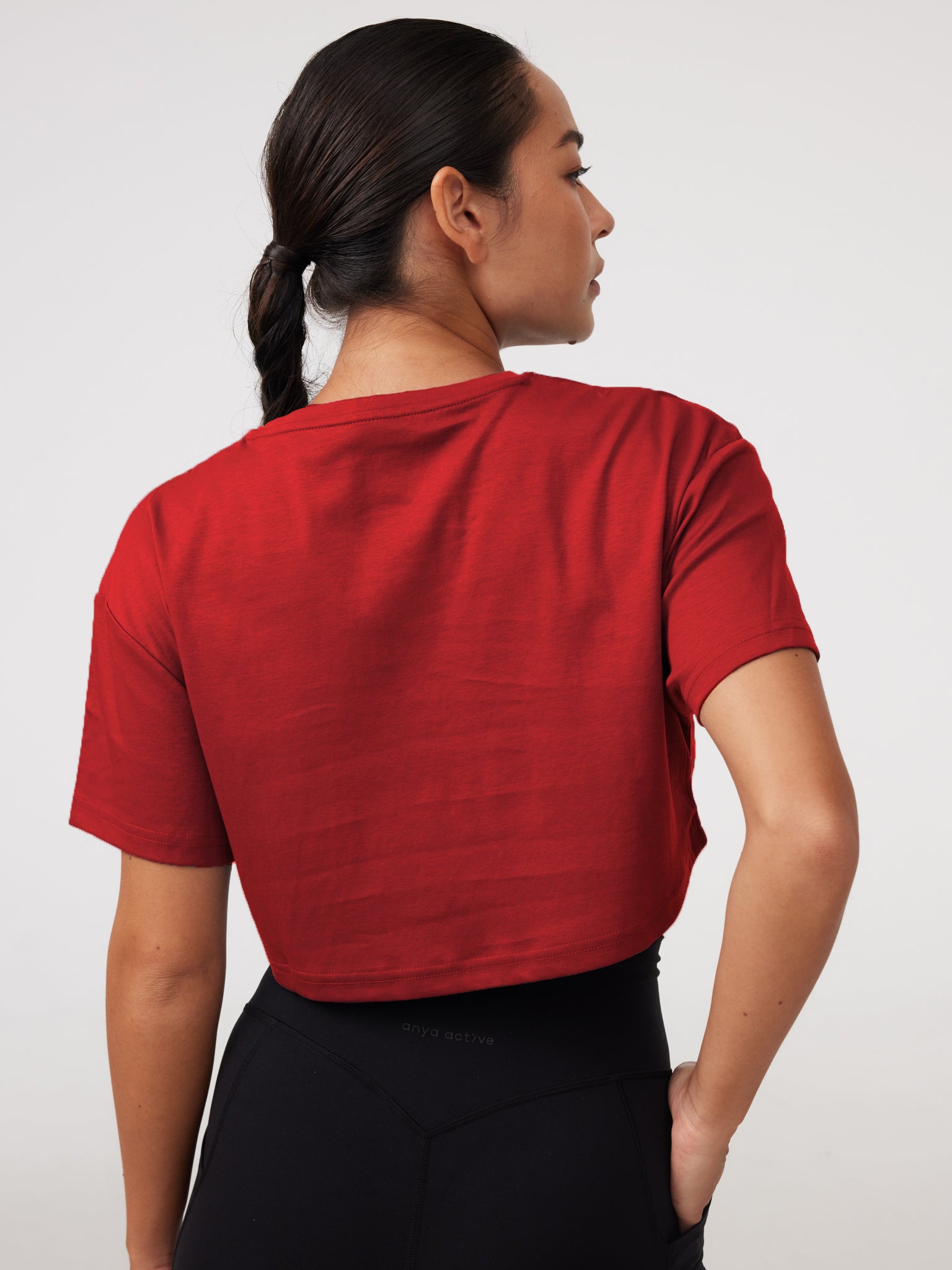 Oversized Crop Tee in Adrenaline