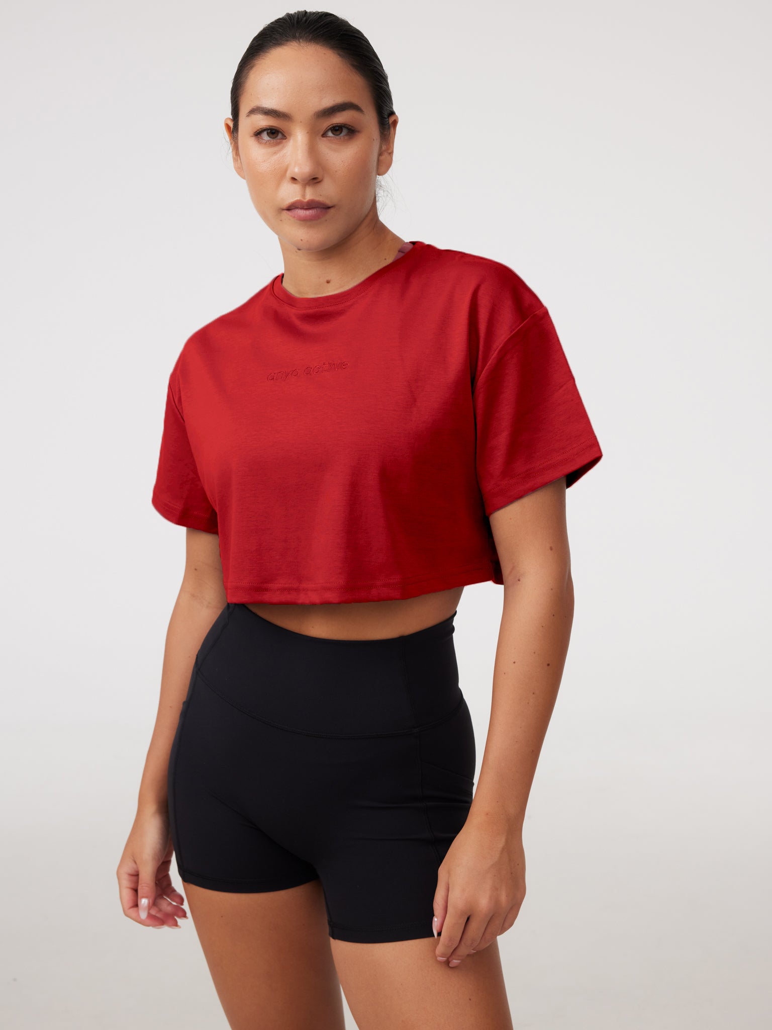 Oversized Crop Tee in Adrenaline