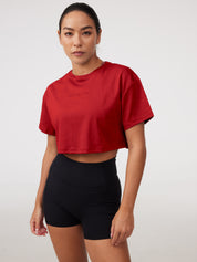 Oversized Crop Tee in Adrenaline