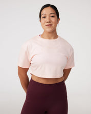 Oversized Crop Tee in Soft Serve