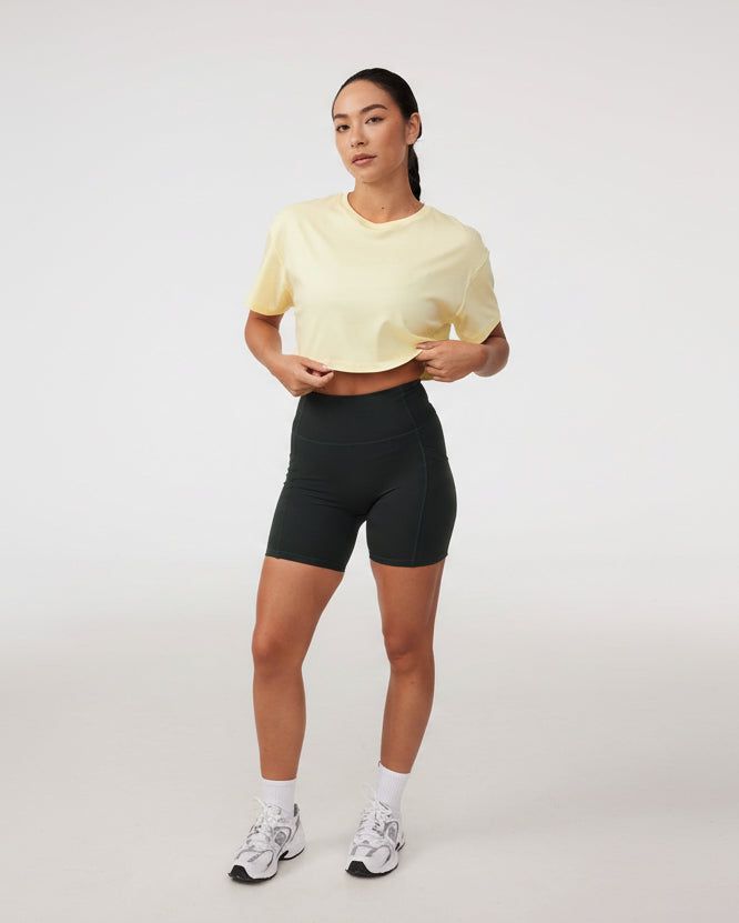 Oversized Crop Tee in Sunshine