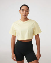 Oversized Crop Tee in Sunshine