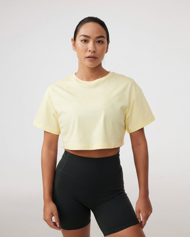 Oversized Crop Tee in Sunshine