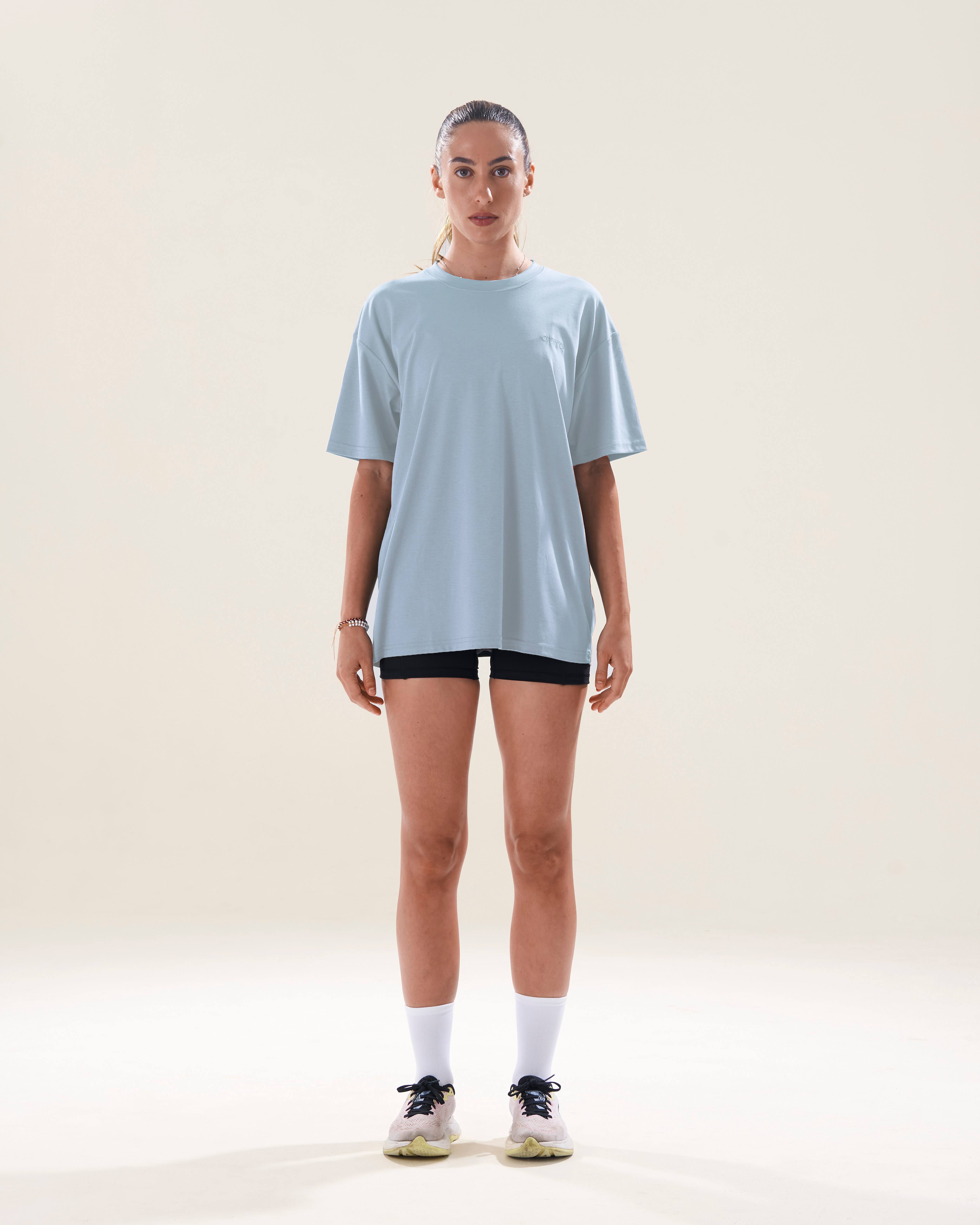 Graphic Oversized Tee in Fresh (I Just Felt Like Running)