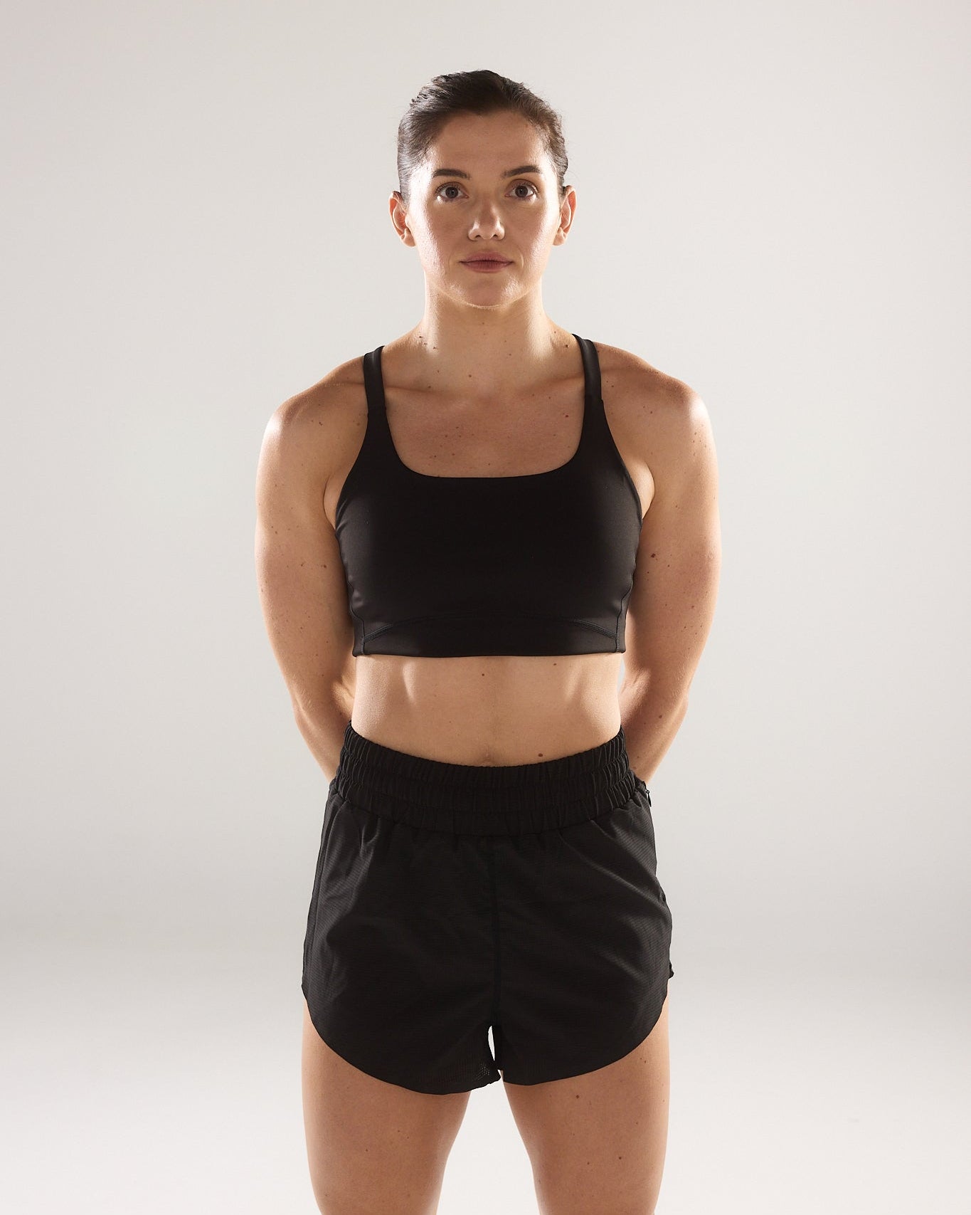 Pace Yourself Shorts (High Rise) in Black Sesame