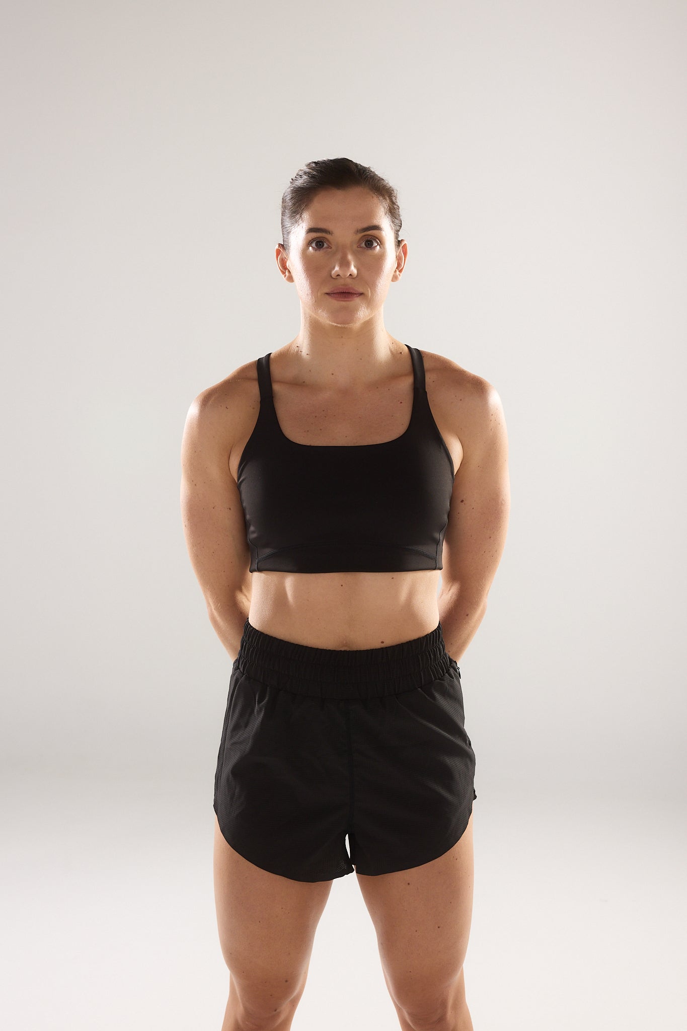 Pace Yourself Shorts (High Rise) in Black Sesame