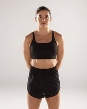Pace Yourself Shorts (High Rise) in Black Sesame