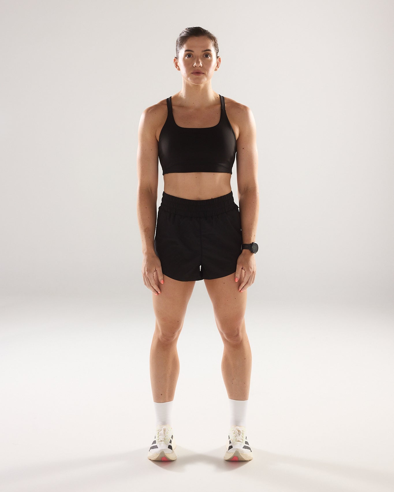 Pace Yourself Shorts (High Rise) in Black Sesame