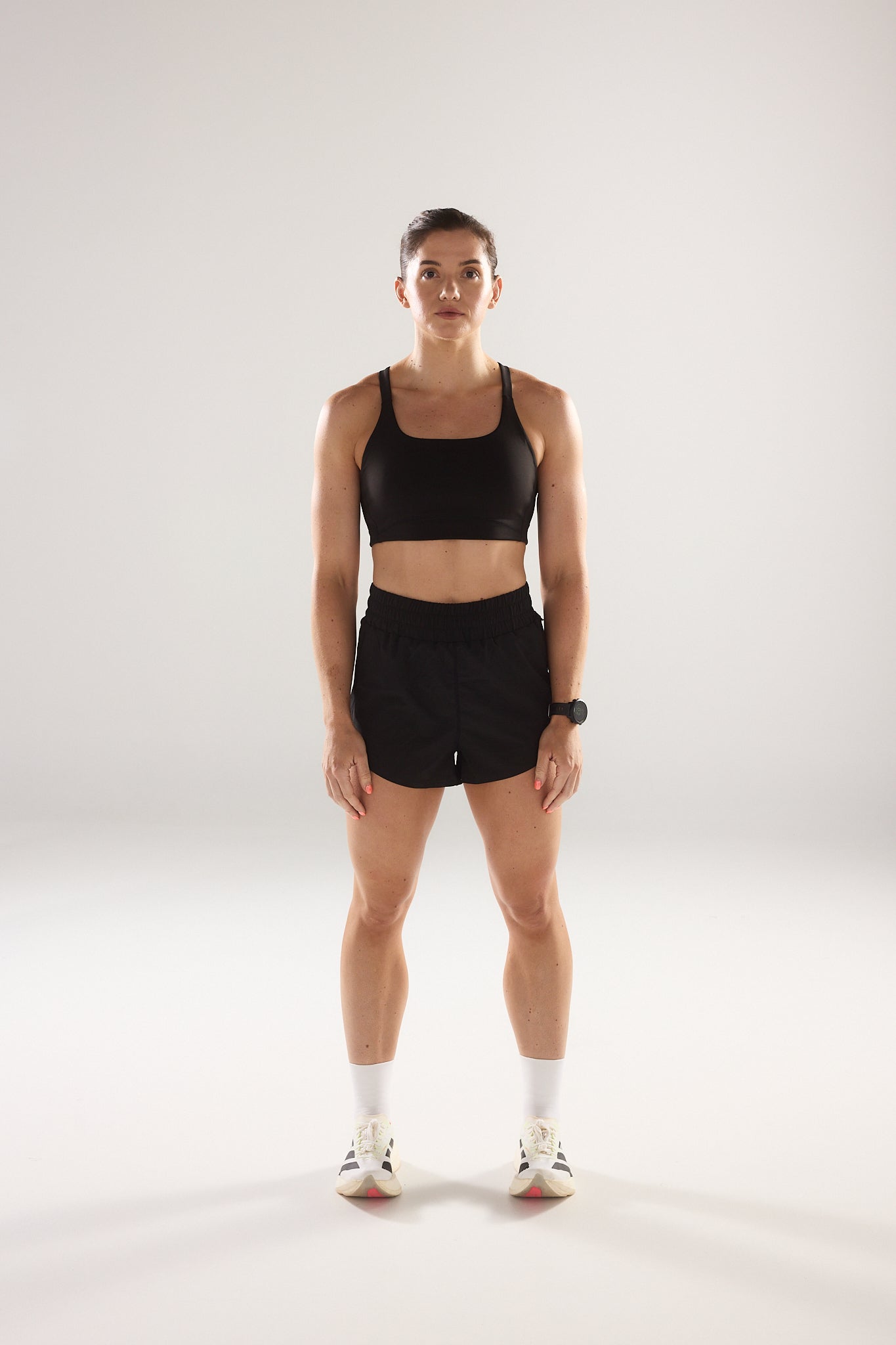 Pace Yourself Shorts (High Rise) in Black Sesame