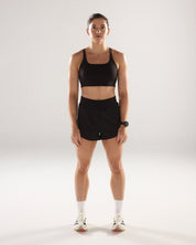 Pace Yourself Shorts (High Rise) in Black Sesame
