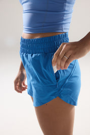 Pace Yourself Shorts (High Rise) in Keen