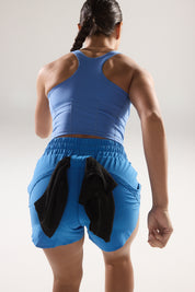 Pace Yourself Shorts (High Rise) in Keen