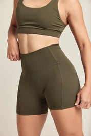 Pocket Shorts (Mini 4") in Dirty Matcha