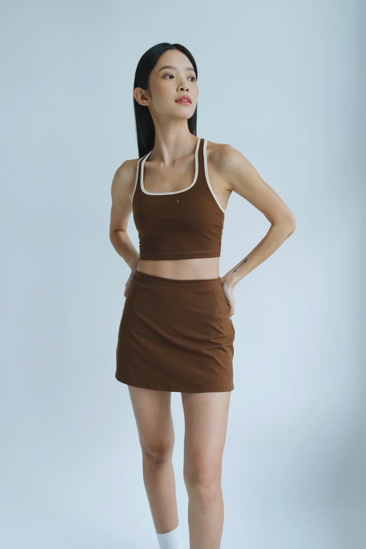 A-Line Skort in Cocoa