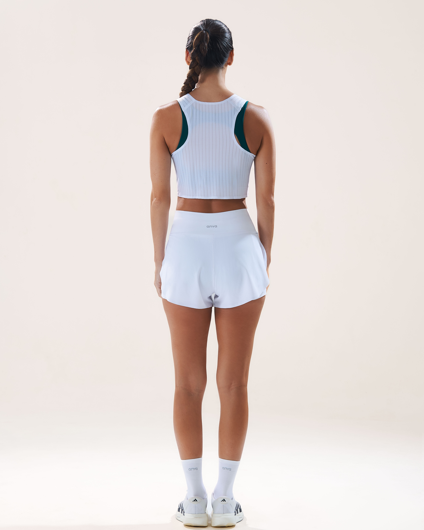 Race Crop Tank in Yoghurt