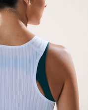 Race Crop Tank in Yoghurt