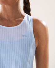 Race Crop Tank in Yoghurt
