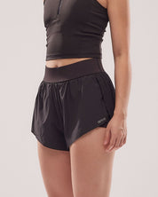 Split Shorts 2.0 (Inner Shorts) in Black Sesame