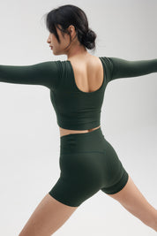 [AA x Flow] Reversible Long Sleeve Crop in Flow Matcha